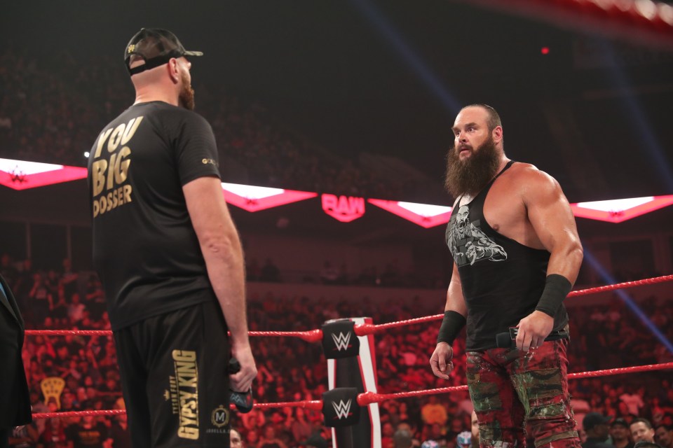  Fury called out Strowman in the ring before the former tag-team champion stormed over and confronted the unbeaten boxer