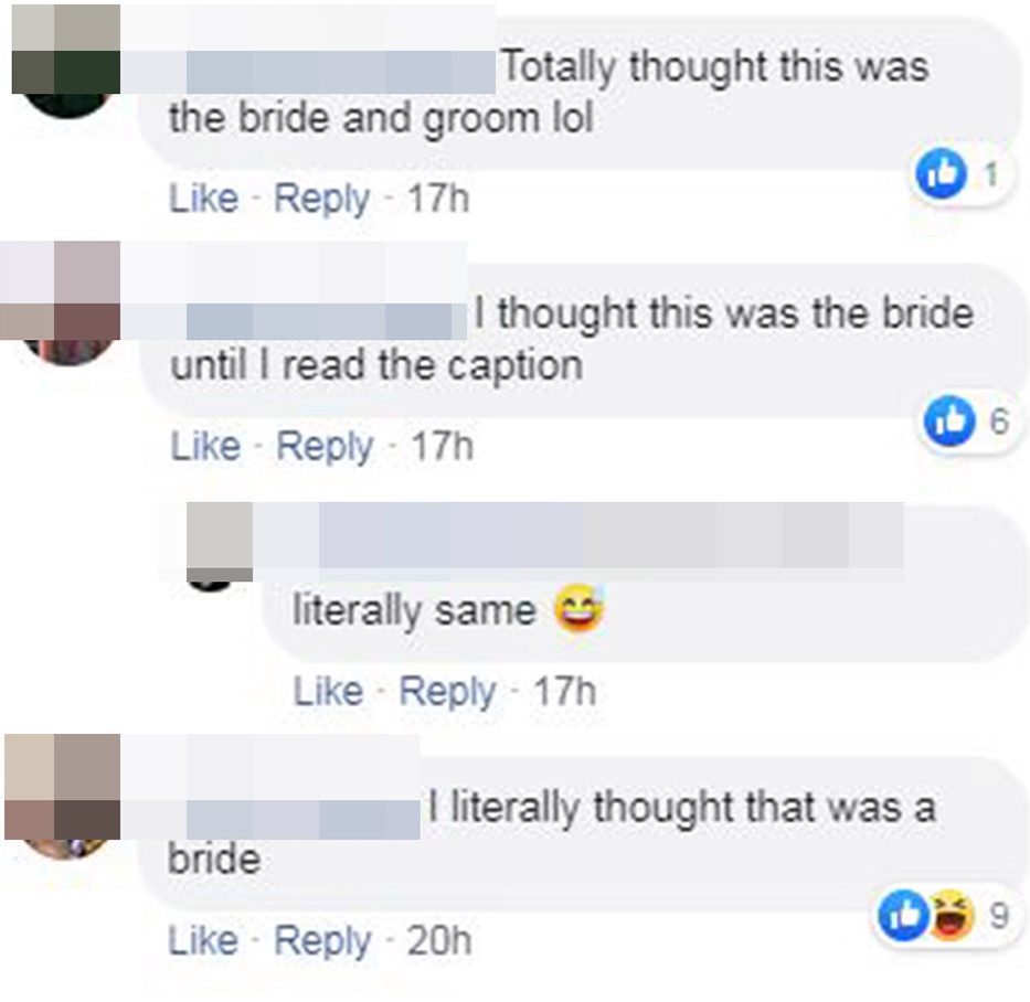  The wedding guest was mistaken for the bride by numerous people