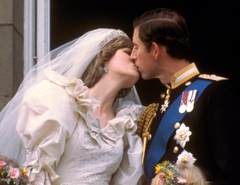  Prince Charles and Diana's balcony kiss on their wedding day has been named the most memorable in history