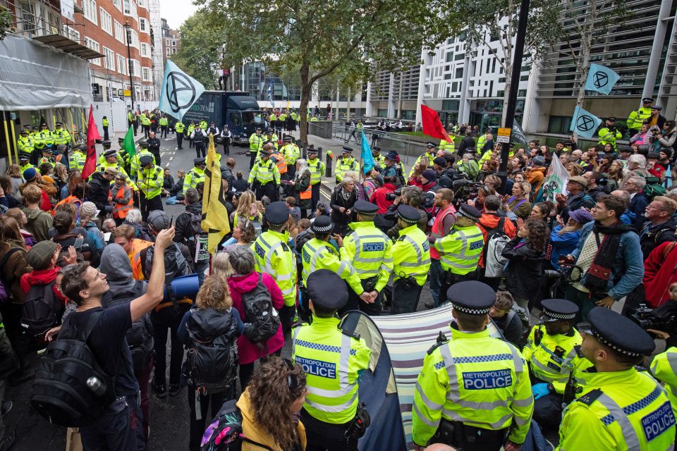  Extinction Rebellion continued to cause chaos in the capital on Tuesday