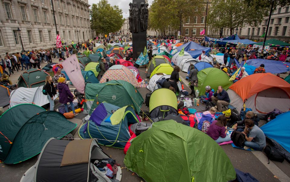  They want an end to fossil fuels and there they squat in their tents made out of polyurethane, in their polyester waterproofs