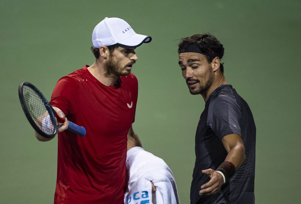 Andy Murray told Fabio Fognini to "shut up" in a heated exchange at the Shanghai Masters