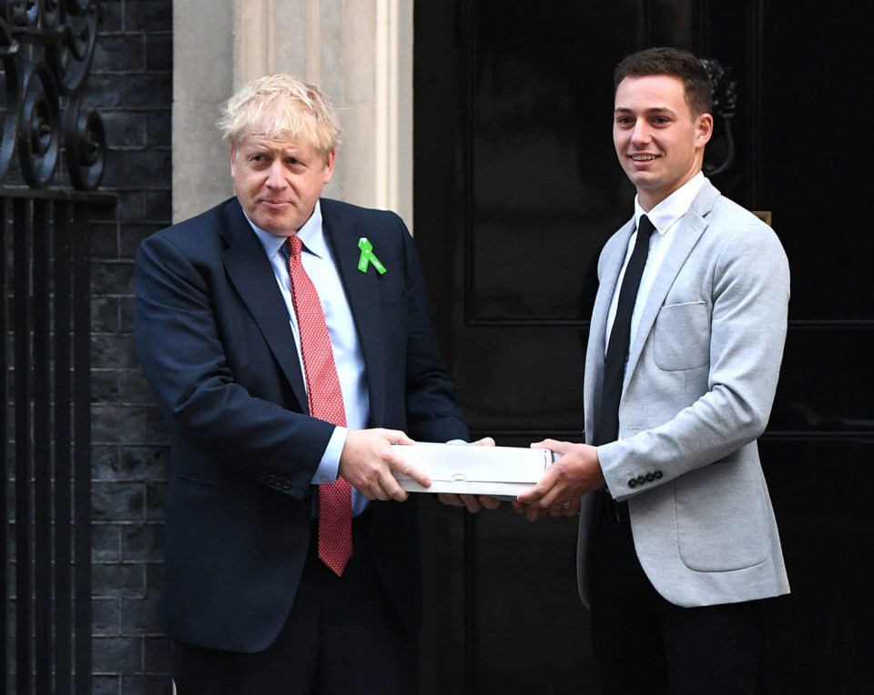  Boris Johnson welcomed Ben on the doorstep of 10 Downing Street