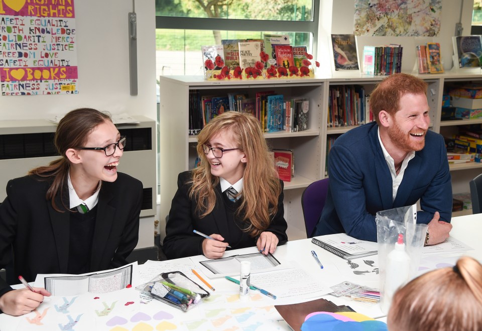 The Duke visited the Nottingham Academy to mark World Mental Health Day