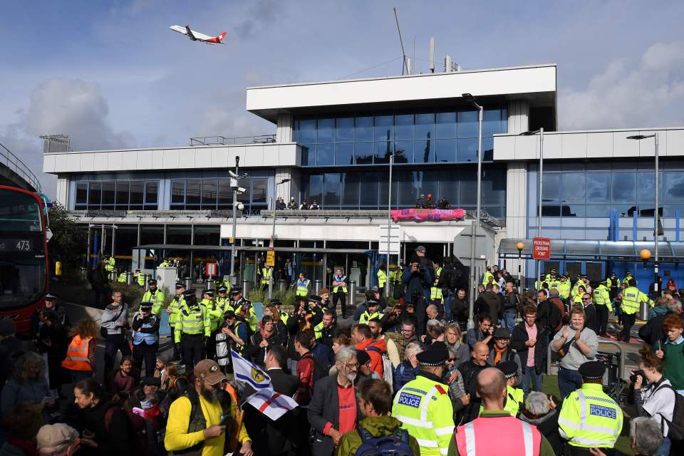  The Extinction Rebellion protest that caused disruption and delays at London City Airport