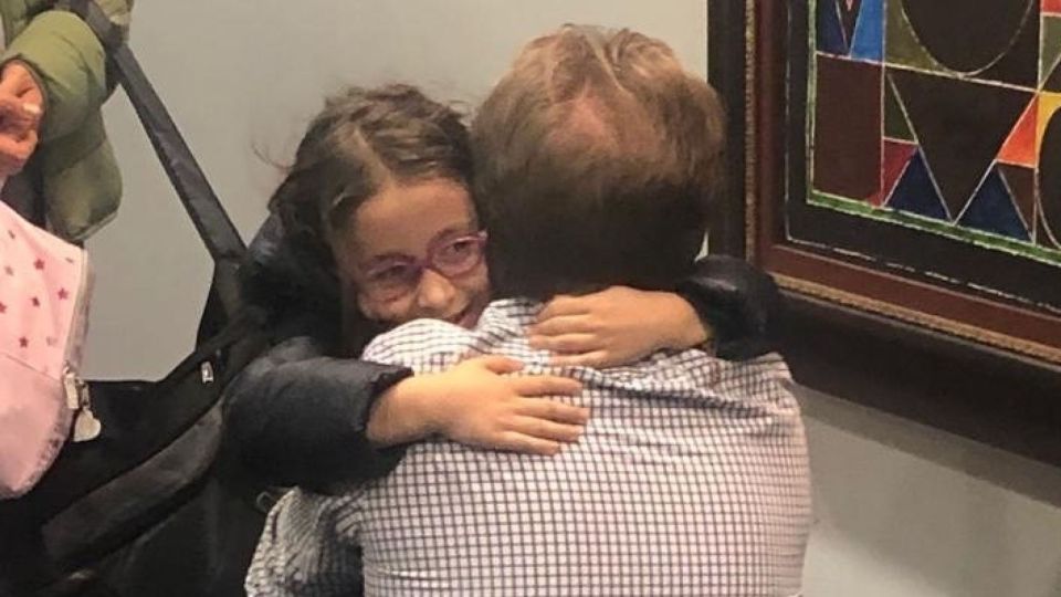  Gabriella has finally been reunited with her dad Richard on British soil