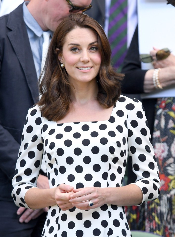  The Duchess of Cambridge took a few inches off her hair for her Wimbledon visit in July 2017