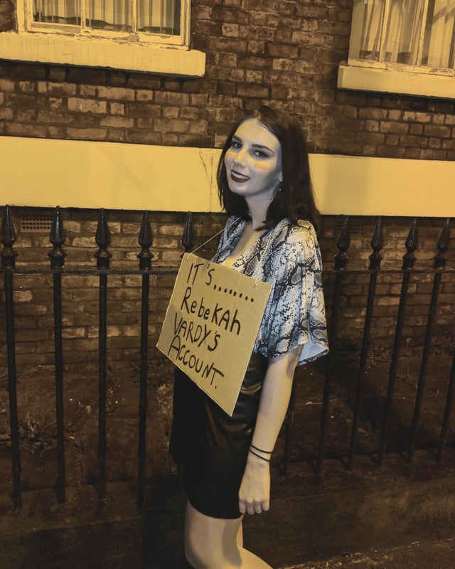 A student has gone viral for wearing an ‘It’s…Rebekah Vardy’s account’ costume to a uni party