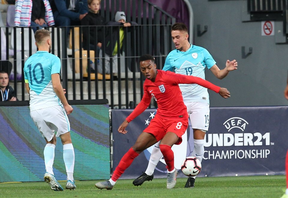  Arsenal's Joe Willock also featured as England threw away a 2-0 lead