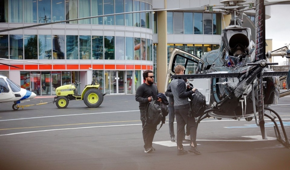  Connor was seen carrying a camera bag, presumably to capture the amazing sights from the sky