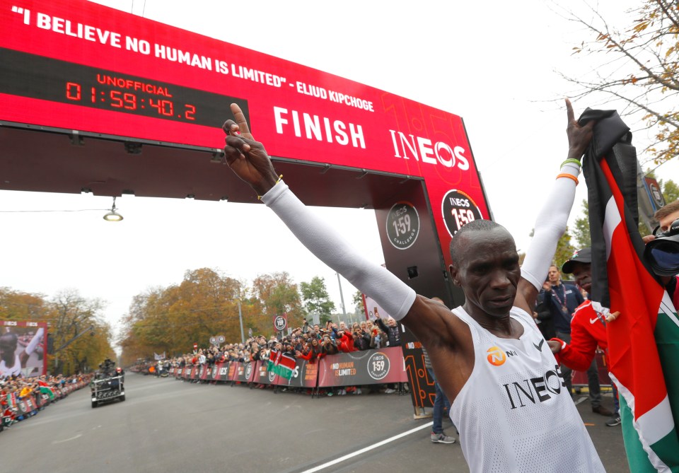  Kipchoge has made history by becoming the first person to run a gruelling marathon in under two hours