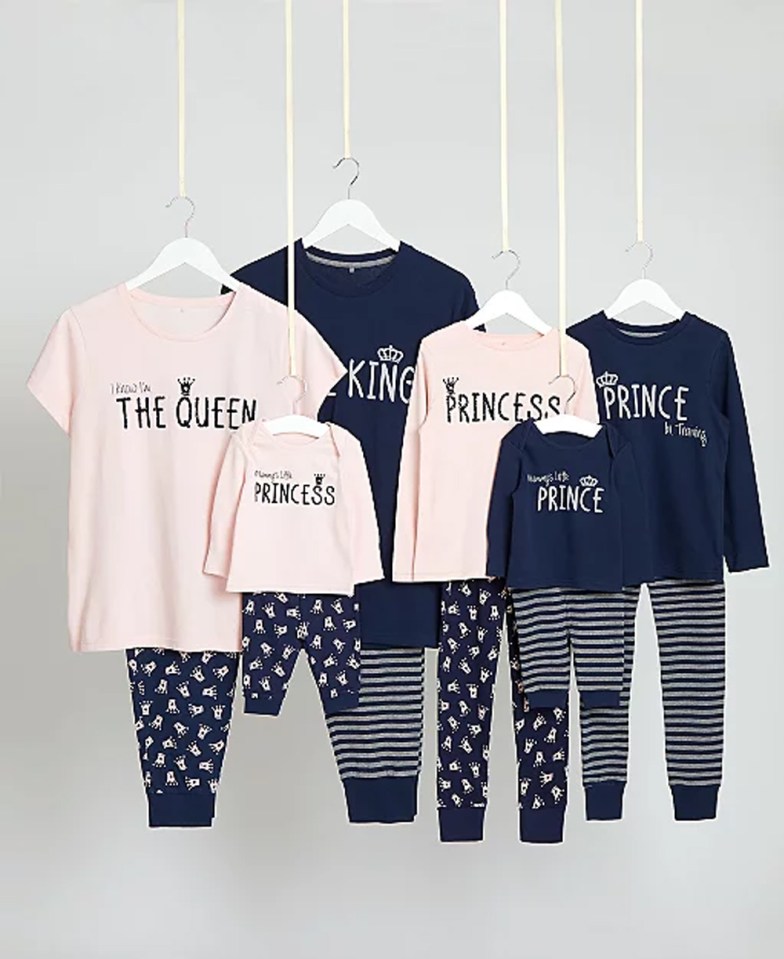 George at ASDA are selling matching royal-themed pyjamas for all the family