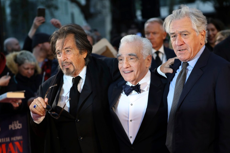  Al Pacino, Martin Scorsese and Robert De Niro on the red carpet at The Irishman’s London premiere