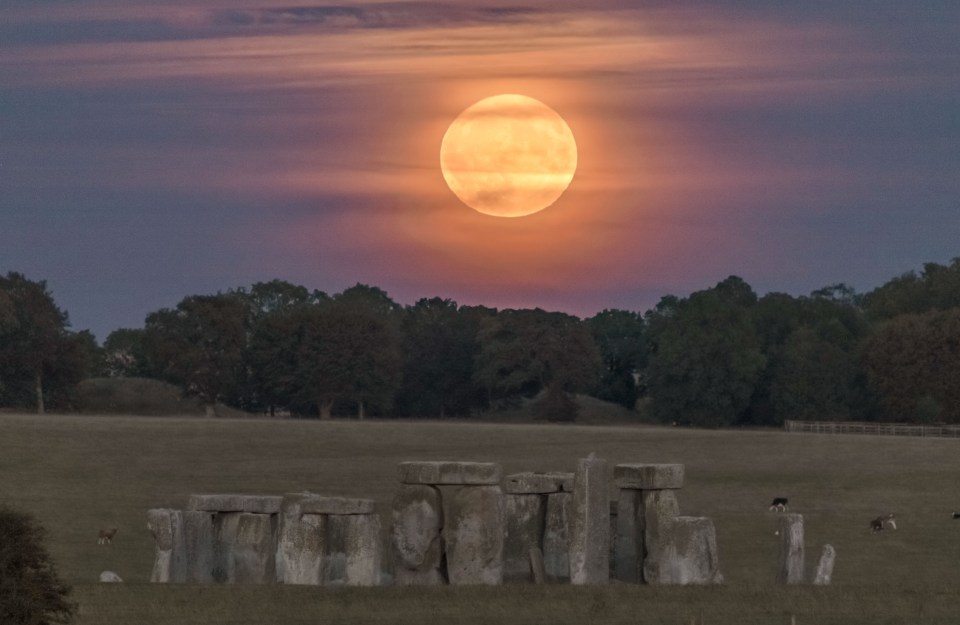  The moon was an eerie sight at prehistoric monument Stonehenge