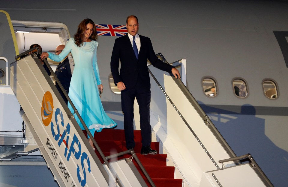  The Duke and Duchess of Cambridge arrived in Pakistan on a flight from London