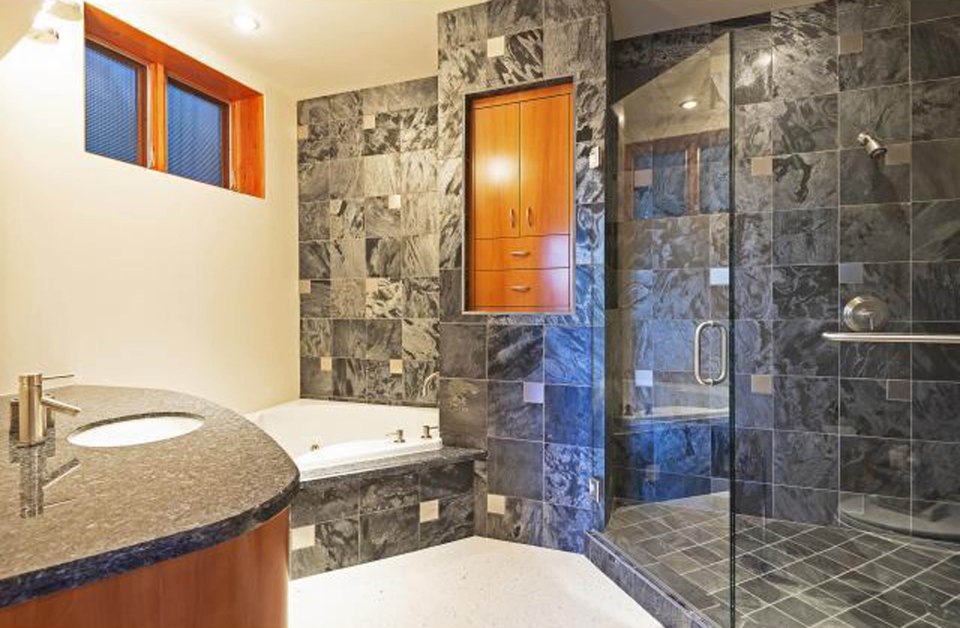  The home features eight stunning bathrooms, as well as five bedrooms