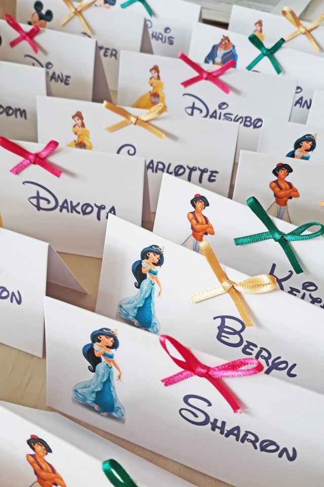  The couple decided on a Disney theme for their entire wedding