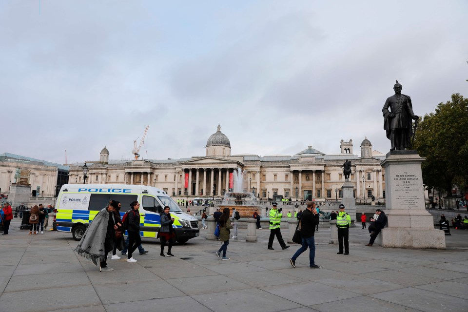 Police have cleared the Extinction Rebellion camp at Trafalgar Square