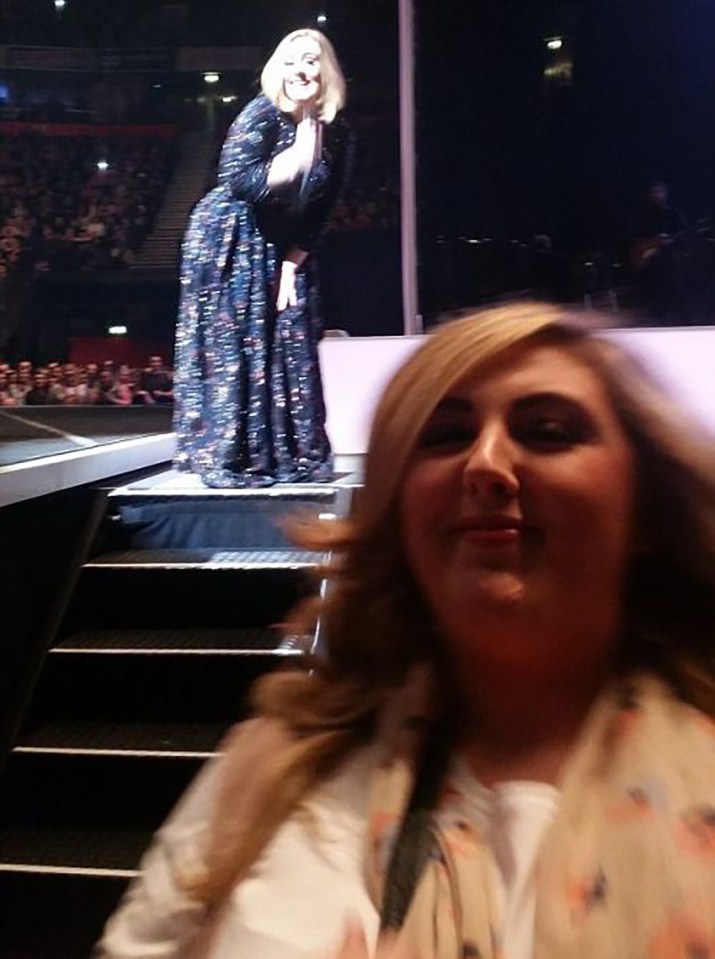  Adele's fan probably jumped for joy after they realised they caught her on camera