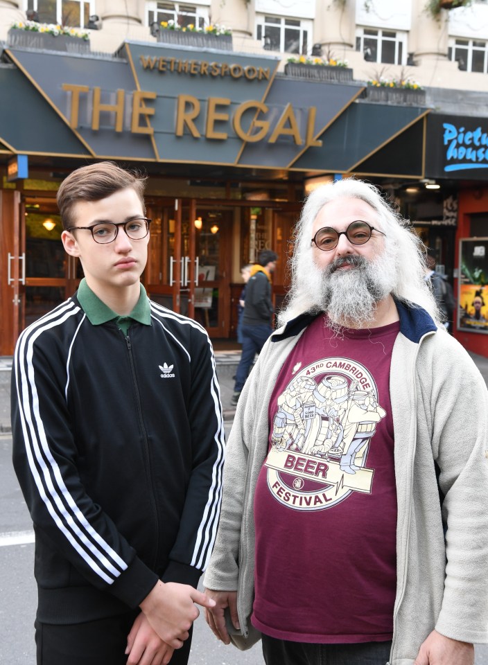 Ian Richardson, right, had popped into The Regal with his son, Edward, for a drink after a shopping trip