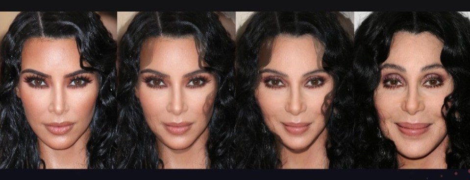  Kim Kardashian looks just like Cher, according to Gradient