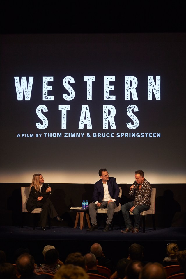  Speaking to an audience of eager movie-goers, Springsteen jokes how he plans to become an astronaut