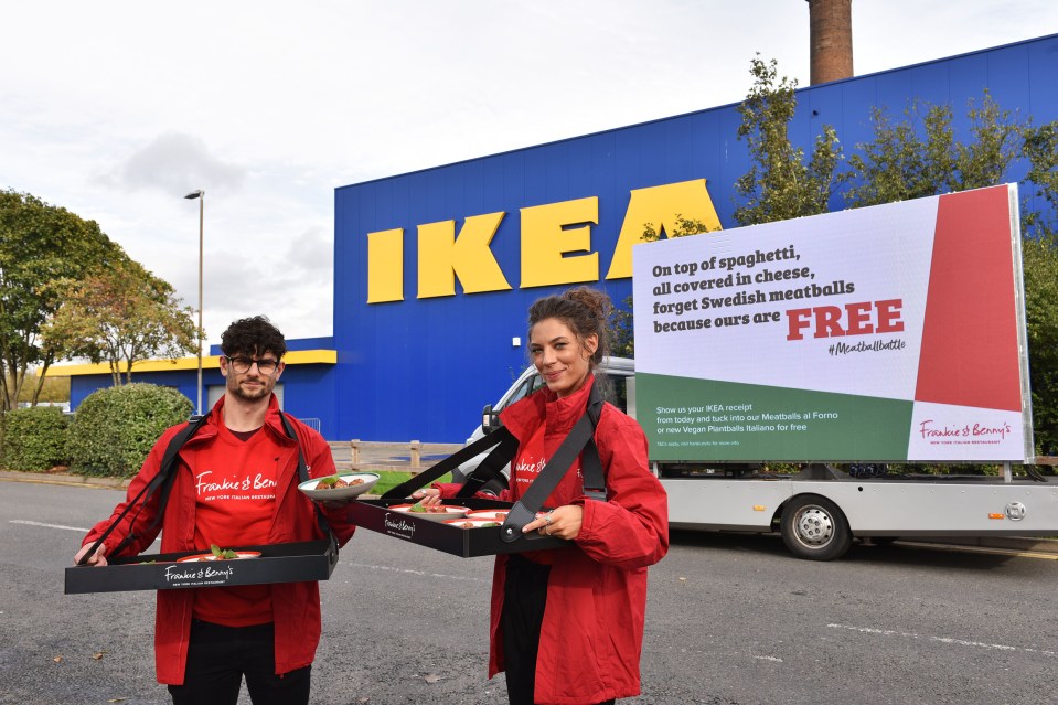  Frankie & Benny's are handing out free meatballs to Ikea customers this weekend