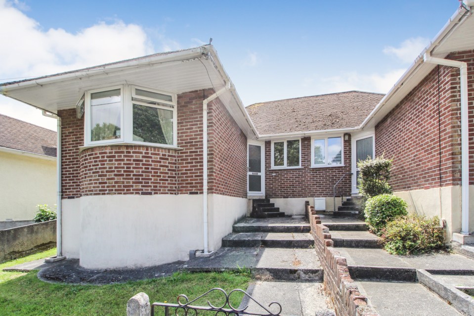  This two-bed bungalow with south-facing large garden in Plymouth is on the market