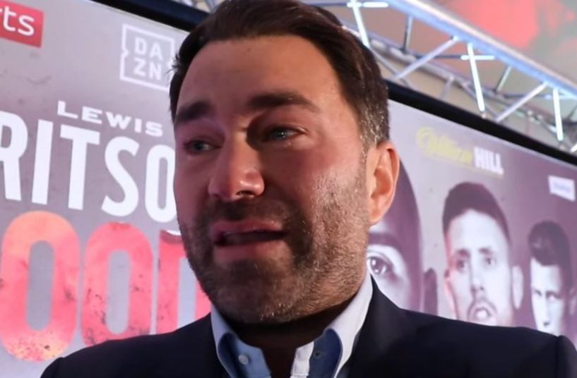 Eddie Hearn broke down in tears as he discussed the death of Patrick Day