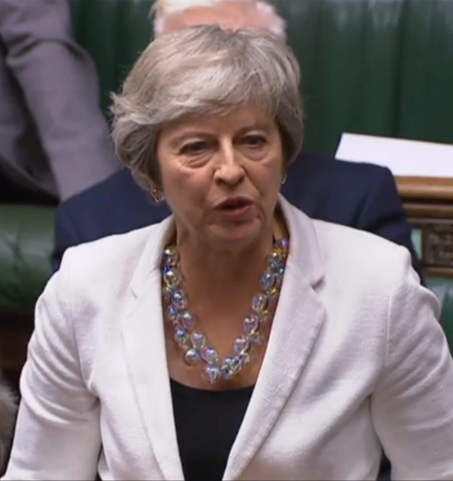 Theresa May has told MPs they should back a deal if they dont want to risk leaving without one