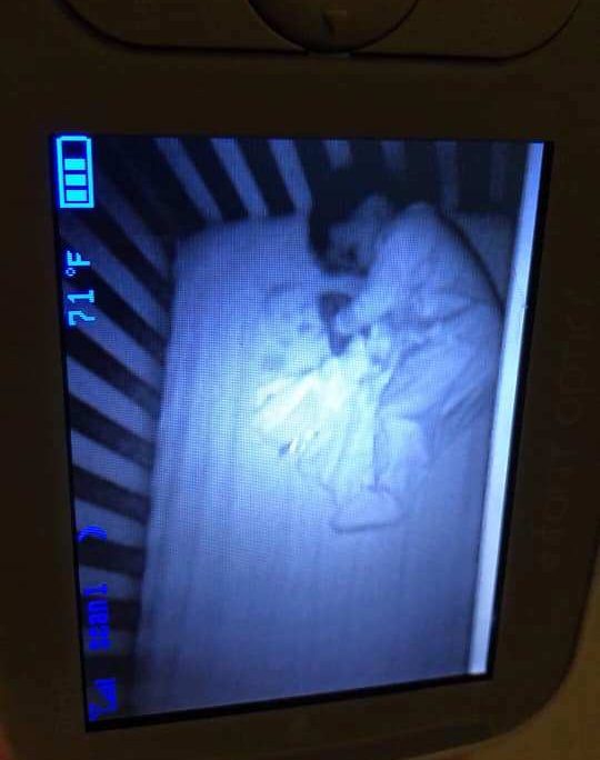 Maritza Elizabeth was convinced she’d spotted a “ghost baby” in her son’s cot while watching him on the baby monitor