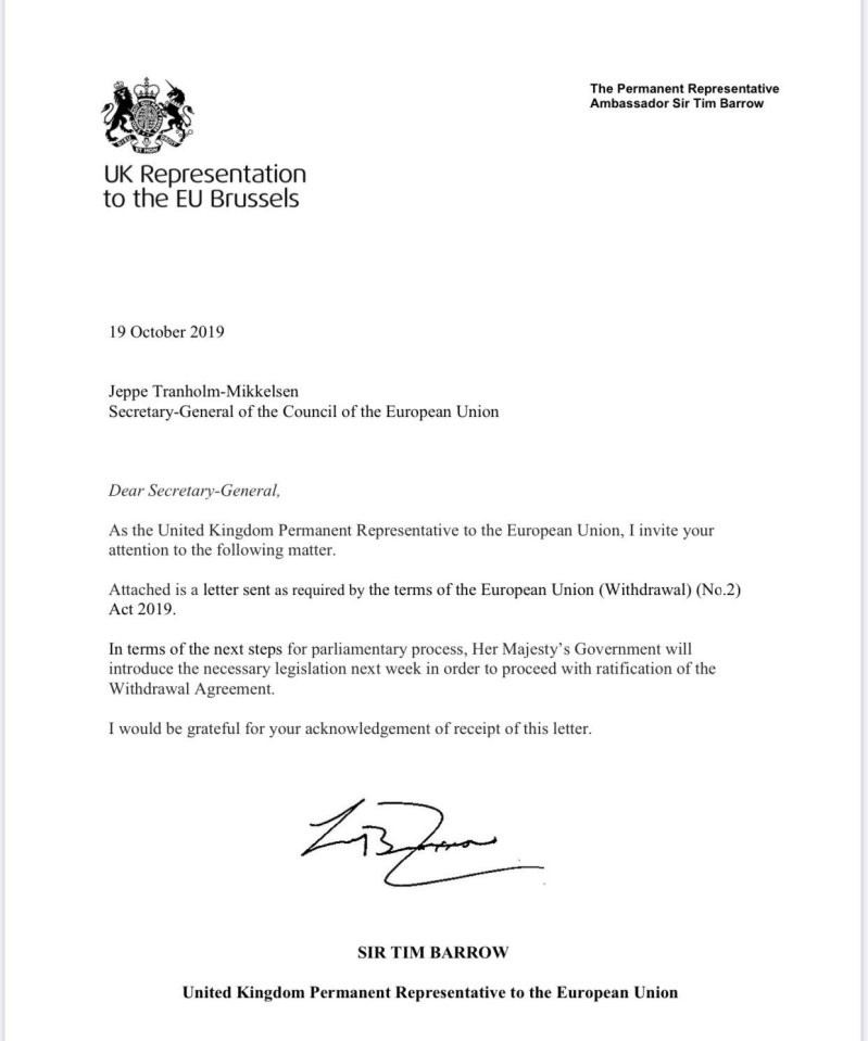  In a second letter the EU ambassador made it clear he was being made to do this