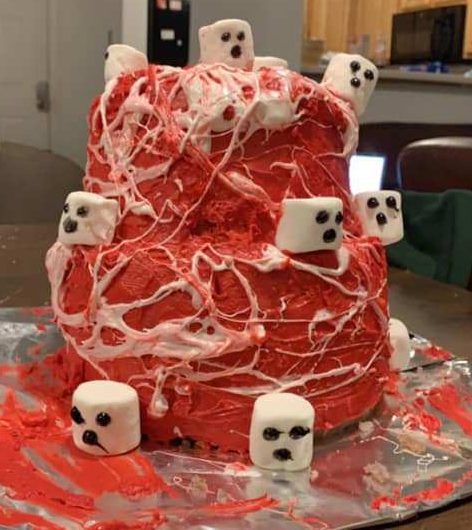 A mum has left people in stitches with her attempt at a spooky Halloween cake