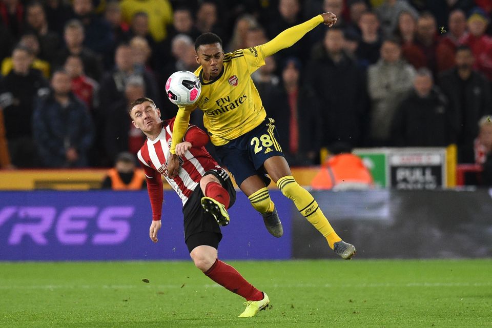  Youngster Joe Willock was hooked at half-time