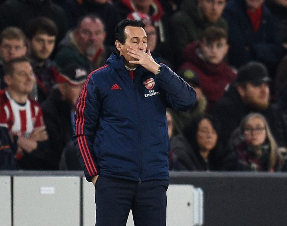  Unai Emery is under fire from Gunners fans who want the Spaniard out