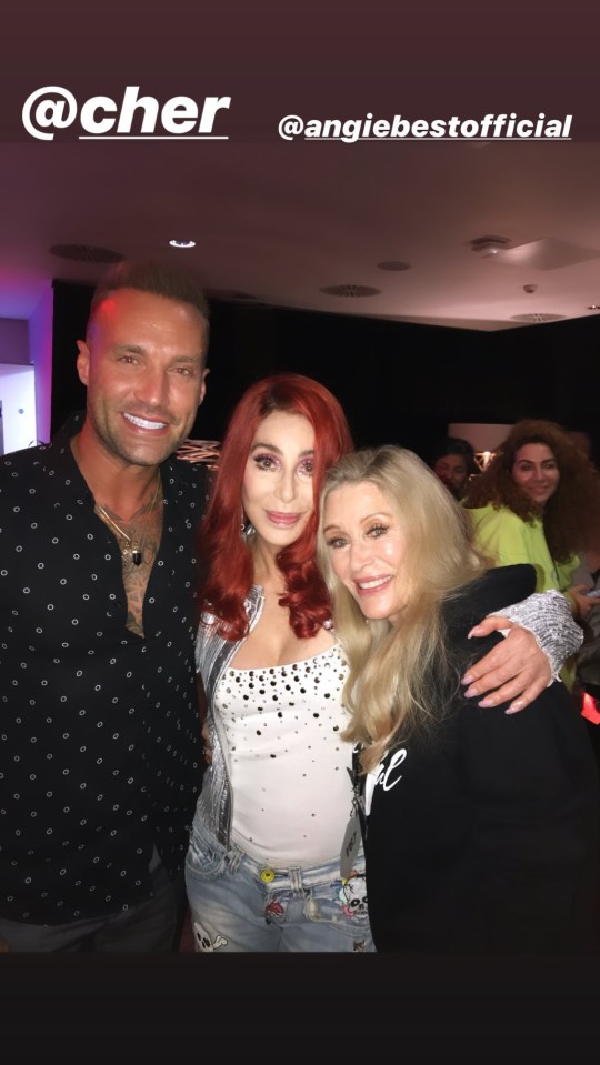  Calum and Cher, pictured with his mum Angie - who used to work for the star