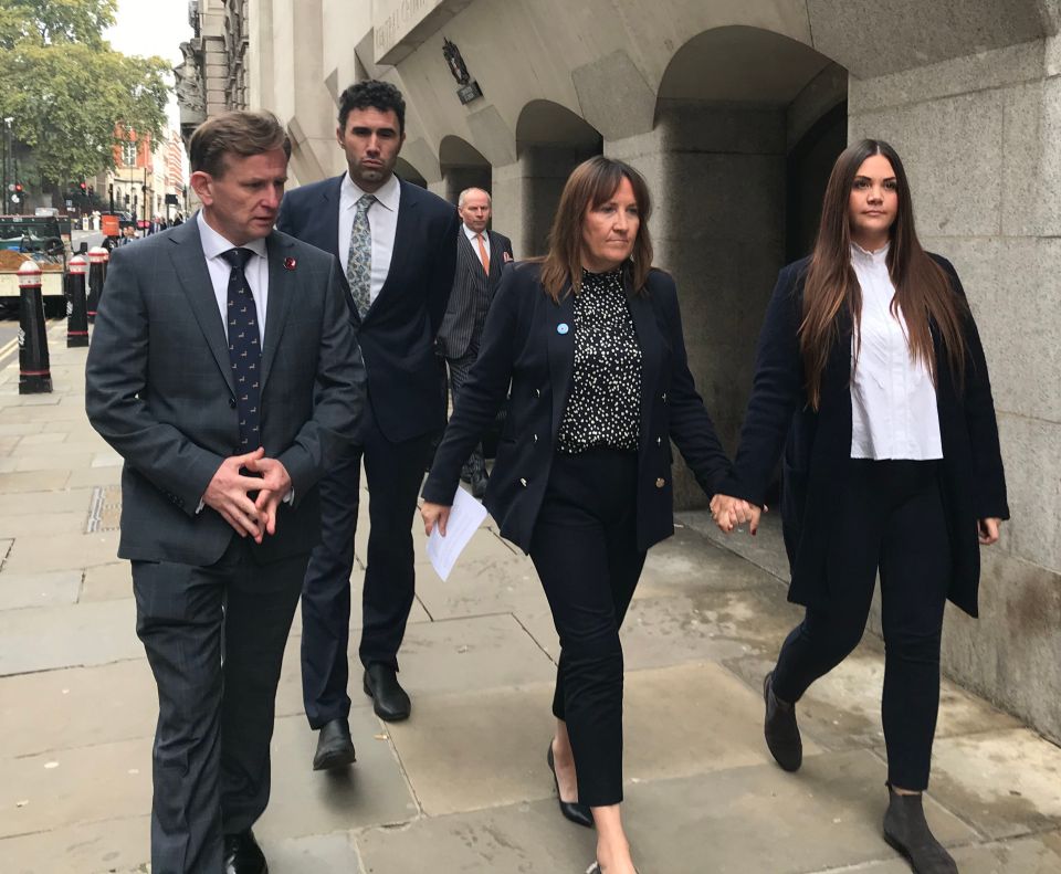  The victim's family outside court on Wednesday