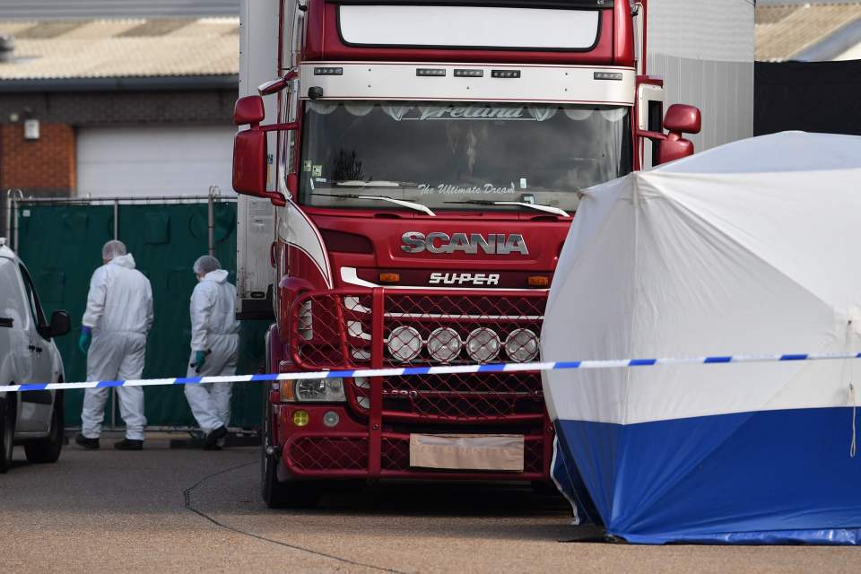  A murder probe has been launched after police found 39 migrants who died in a refrigerated truck