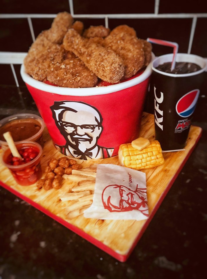 Selina McCloud, 37, charges up to £250 a pop for sweet treats – including this KFC meal