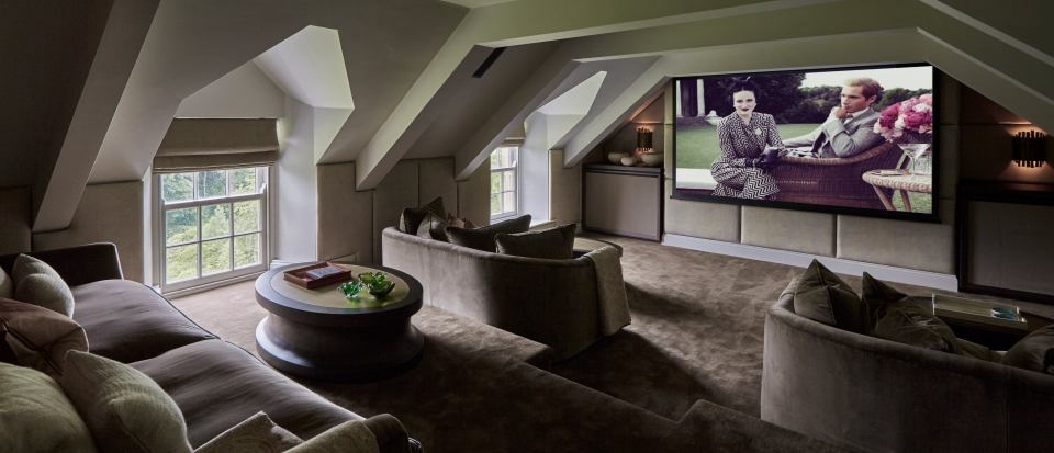  The cinema room is perfect for entertaining guests