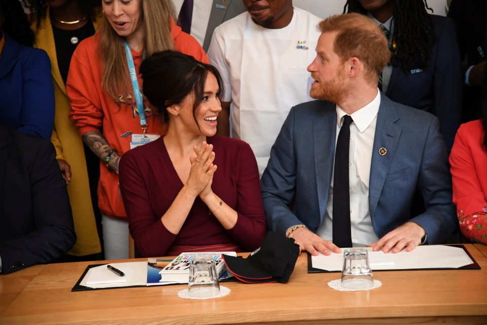 Harry made a surprise appearance alongside his wife at the royal engagement amid growing royal tensions