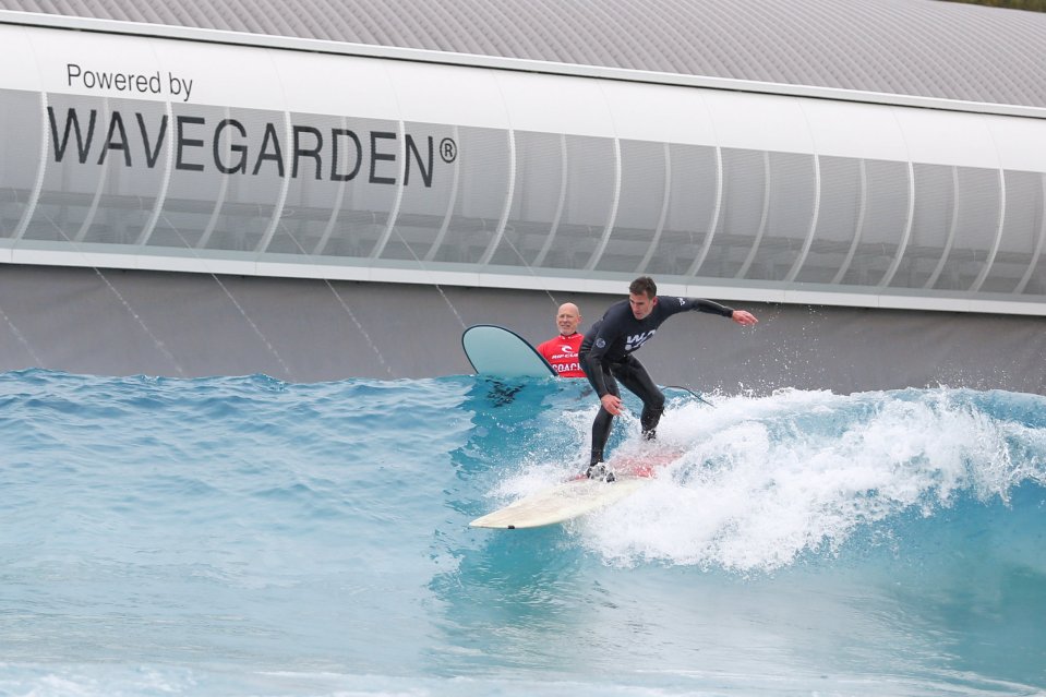  A group of lucky surfers got to try out the park ahead of its opening