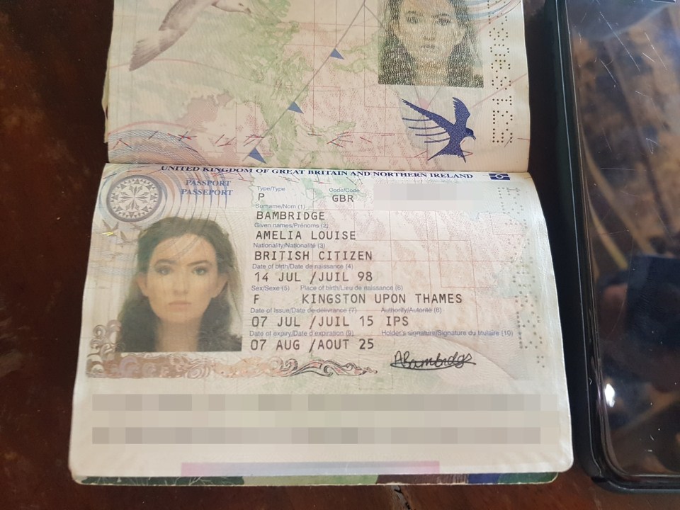  Her passport was left at the hostel where she was staying