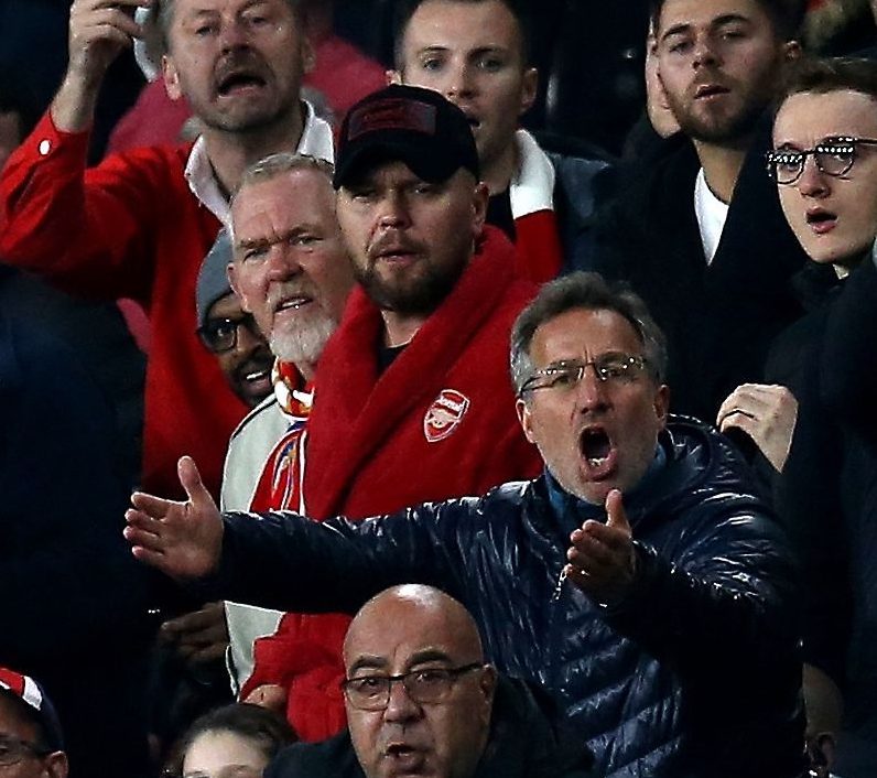  One supporter was clearly expecting a quiet afternoon in North London as he wore his dressing gown