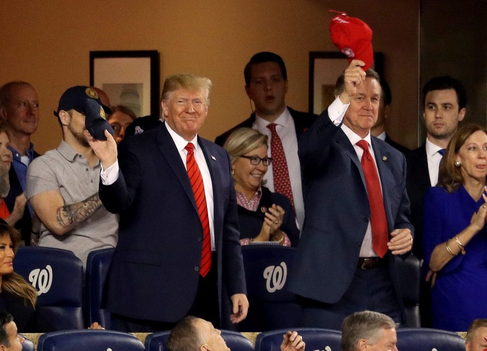  Trump ignored boos and heckles as fans shouted "lock him up" when he attended a baseball game