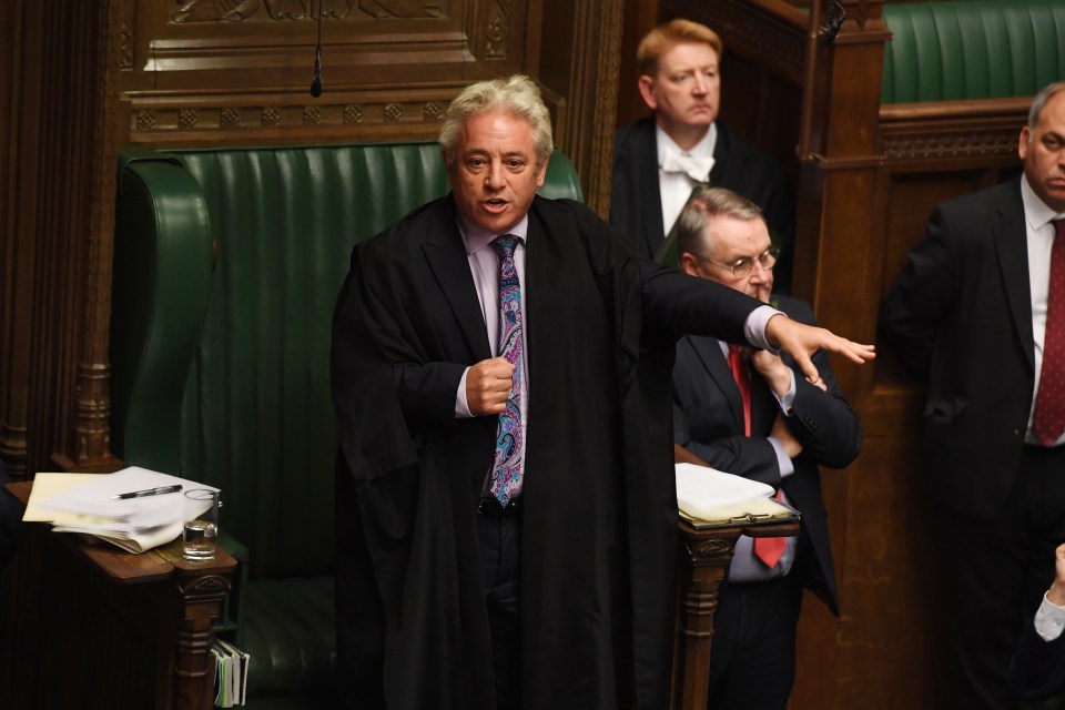  Speaker John Bercow addresses the Commons