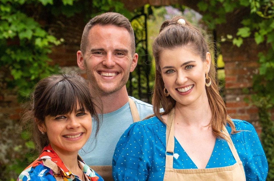 Bake Off 2019 finalists Steph Blackwell, David Atherton and Alice Fevronia