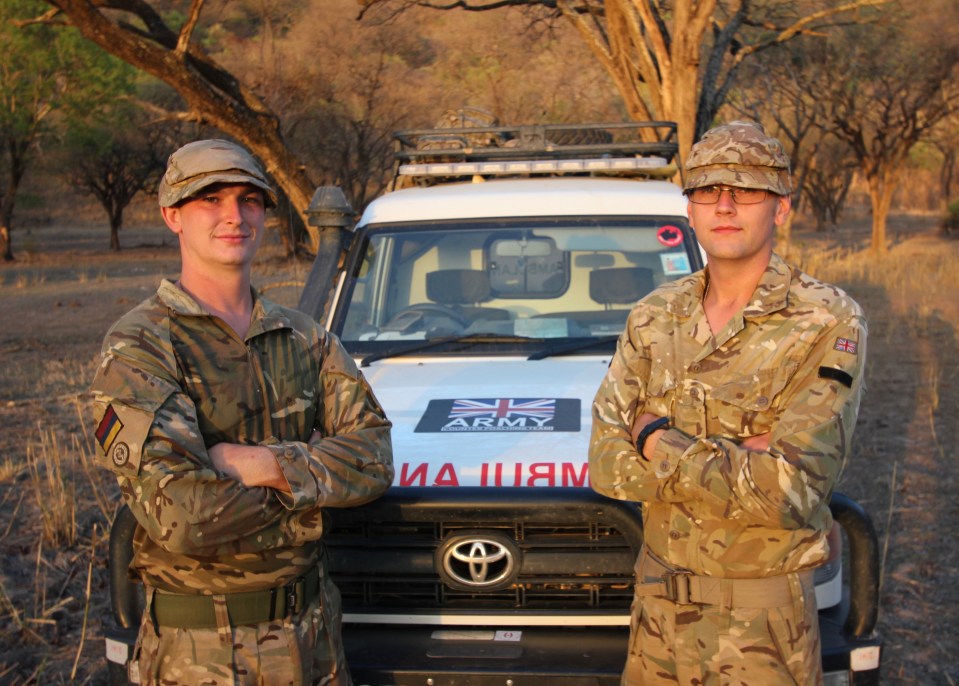  Corporals Sam Jones (left) and Brandon Wright saved the life of a pregnant woman and her unborn child in Malawi