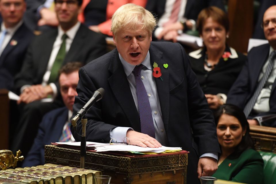  Boris Johnson in the House of Commons during Prime Minister's Questions