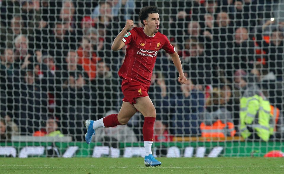  Curtis Jones, 18, scored the winning penalty for Liverpool in front of the Kop